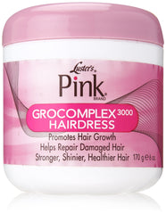 Luster's Scurl Pink Gro Complex bottle shown, delivering lightweight moisture for daily styling.
