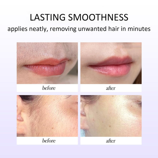 Luuma facial hair removal cream women tube closeup showing creamy texture