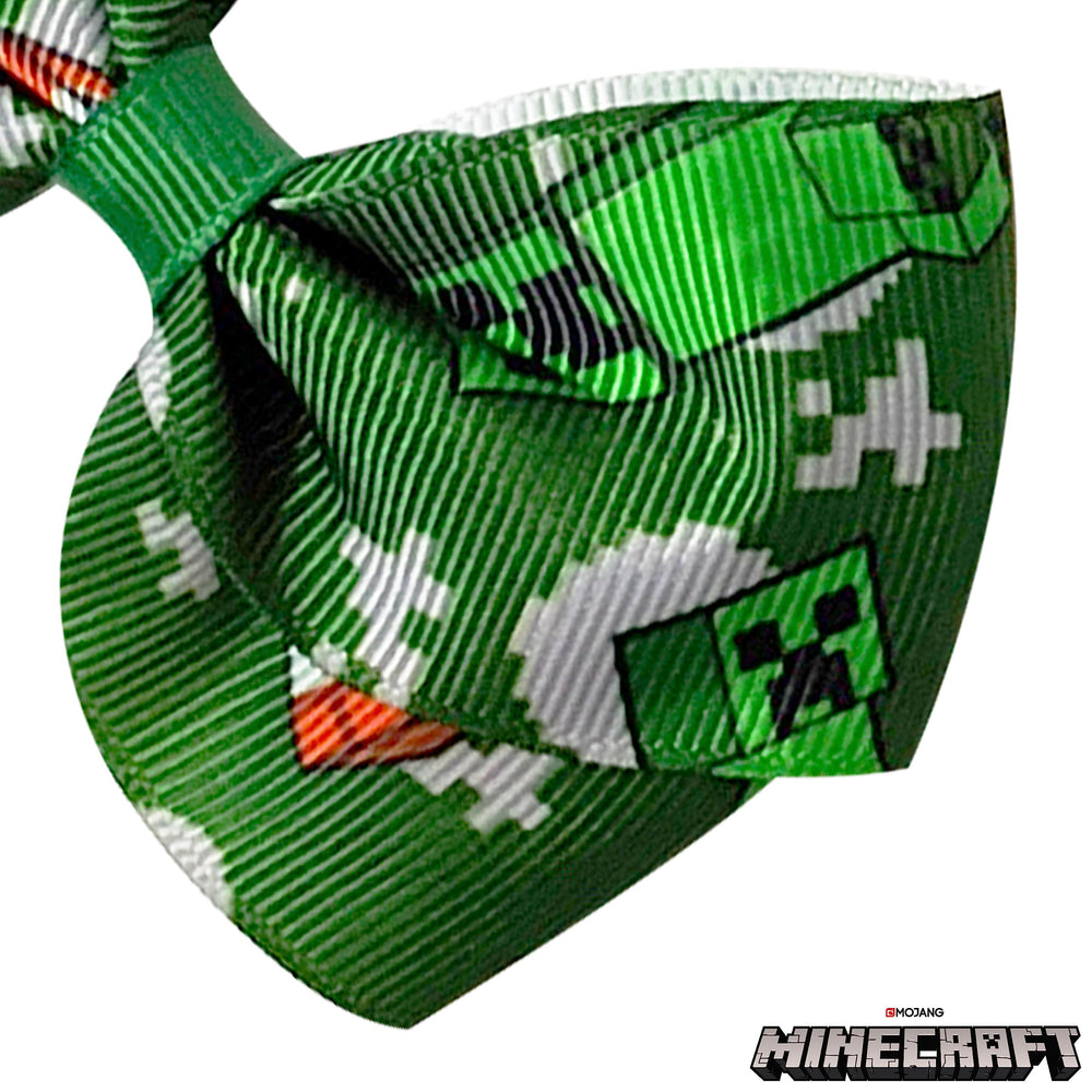 LUV HER Minecraft kids hair bows close-up of multicolor details