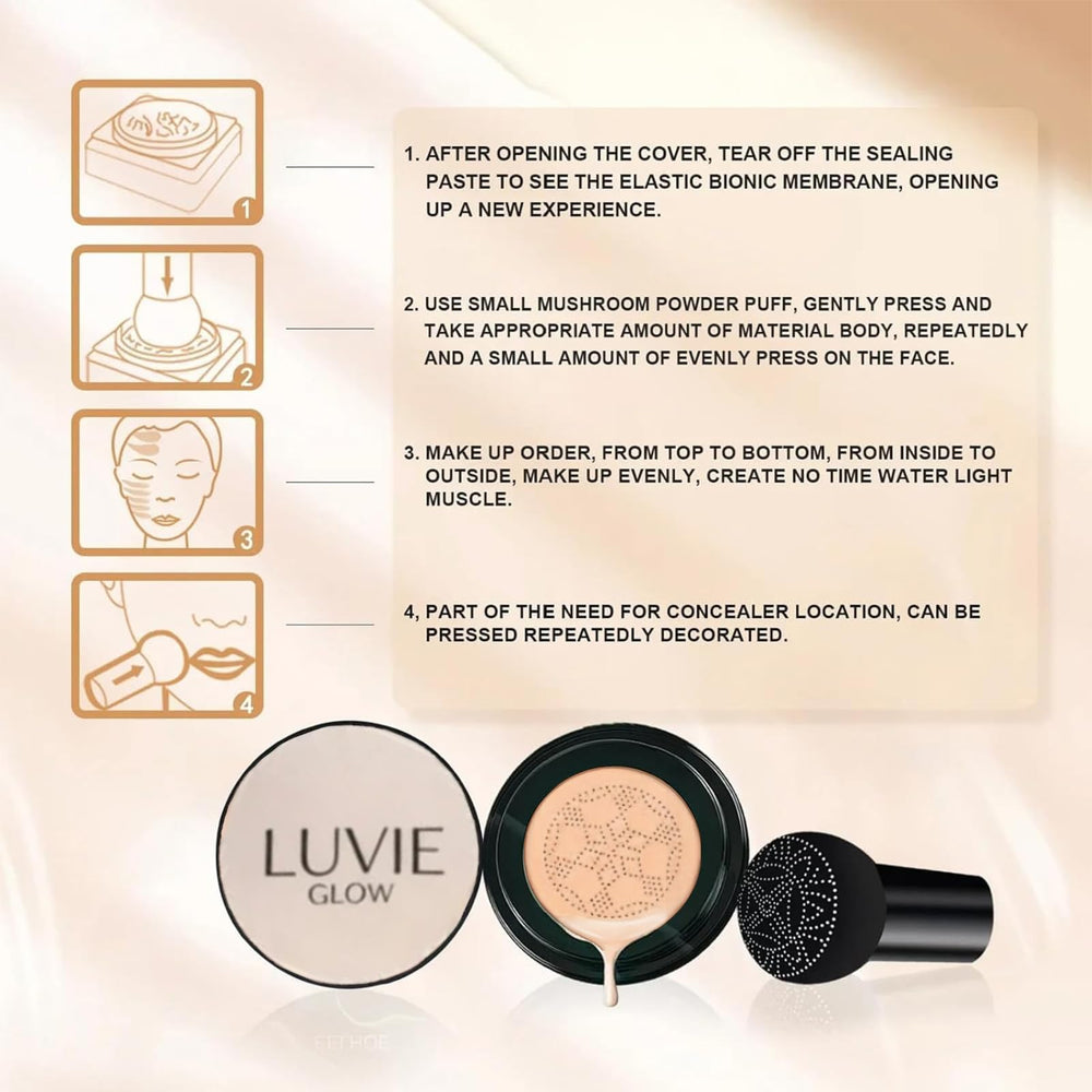 Luvie Glow Easy Stamp Application helps achieve an even, long-lasting finish.
