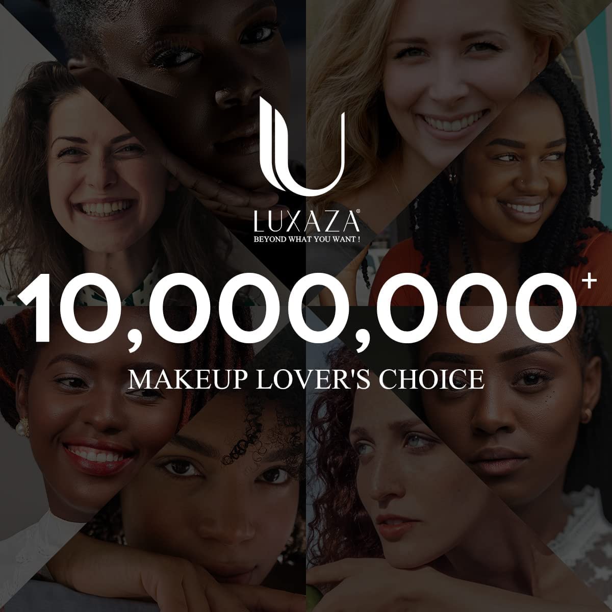 LUXAZA blending brush on the opposite end enables quick smudge-free finishing.