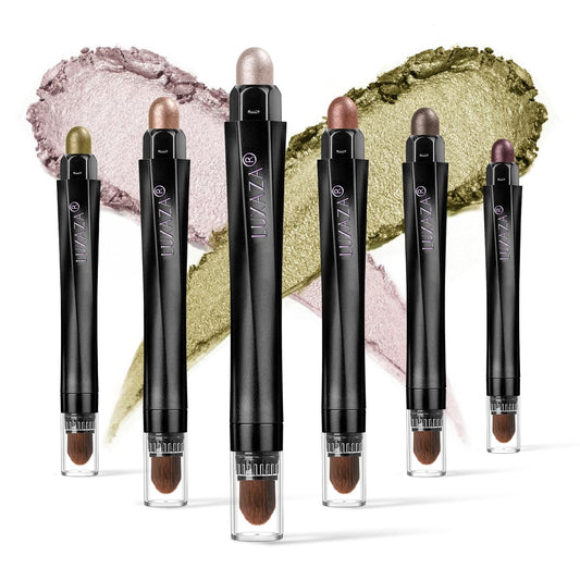 LUXAZA Champagne Pink Eyeshadow Stick set in box for easy gifting and cohesive color coordination.