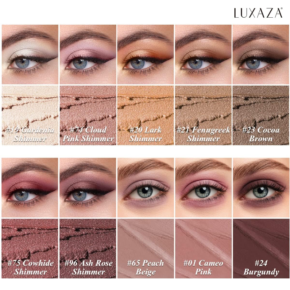 Luxaza Cream Eyeshadow Stick glides on smoothly for even coverage.
