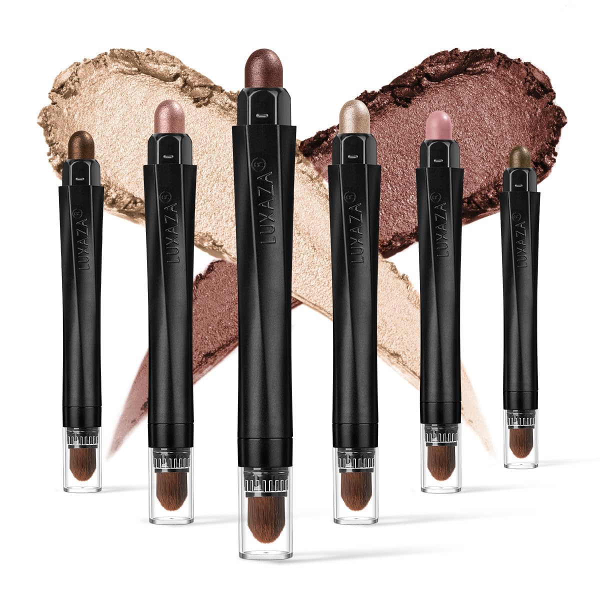 Luxaza 6pcs eyeshadow stick packaging for on-the-go makeup