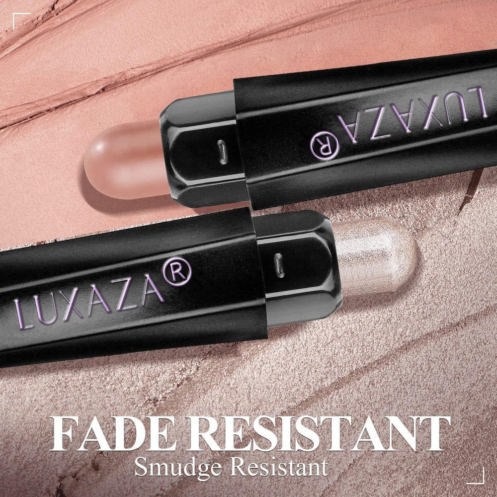Luxaza Eyeshadow Stick includes a blending brush for smudge-free finishes.