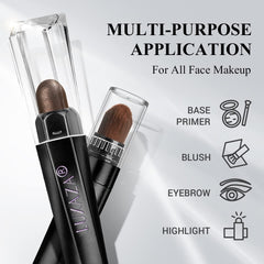 LUXAZA blending brush on the end helps smooth edges for a refined finish.