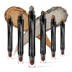 LUXAZA eyeshadow stick in brown-grey palette for versatile day-to-night looks.