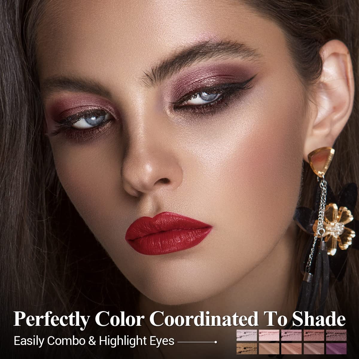 LUXAZA built-in blending brush aids seamless finish with a single shade