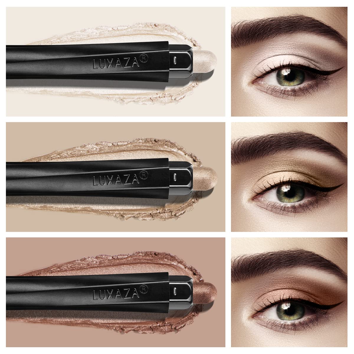 LUXAZA Eyeshadow Stick Neutral Matte for versatile everyday looks