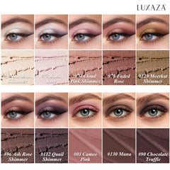 LUXAZA PRO Brown Eyeshadow Stick Set open collection showing versatile neutral shades.