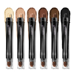 Luxaza Pro brown eyeshadow stick swatches show rich, blendable color.
