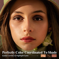 Luxaza Pro Coral Island built-in blending brush aids seamless color mix