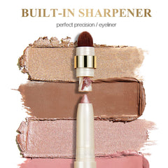 LUXAZA PRO eyeshadow stick brightens inner corners with soft shimmer.
