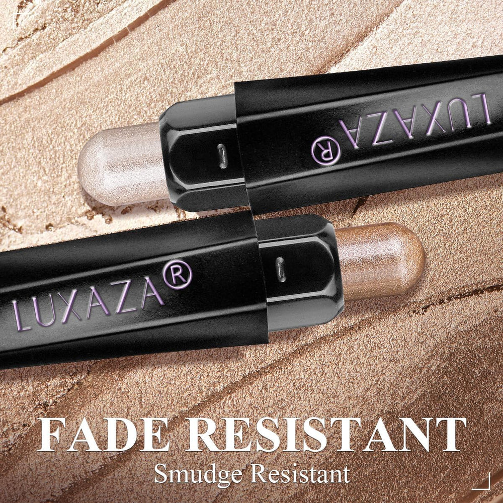 LUXAZA PRO metallic bronze smoky eyeliner crayon adds depth for evening looks.