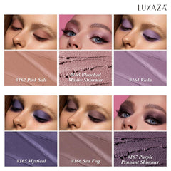 LUXAZA PRO metallic shimmer cream eyeshadow palette for bold lids.