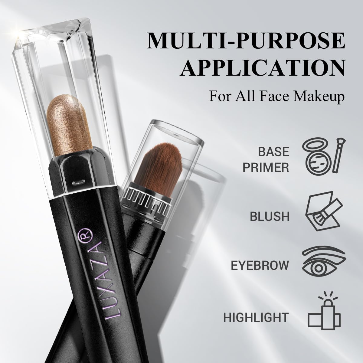 LUXAZA PRO color-coordinated set pairs shimmer and matte browns for versatile looks