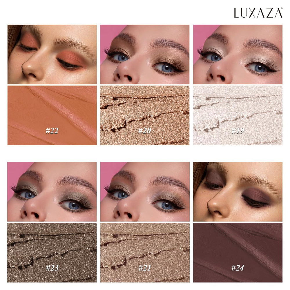 LUXAZA PRO Neutral Eyeshadow Stick metallic shimmer shade for radiant depth.
