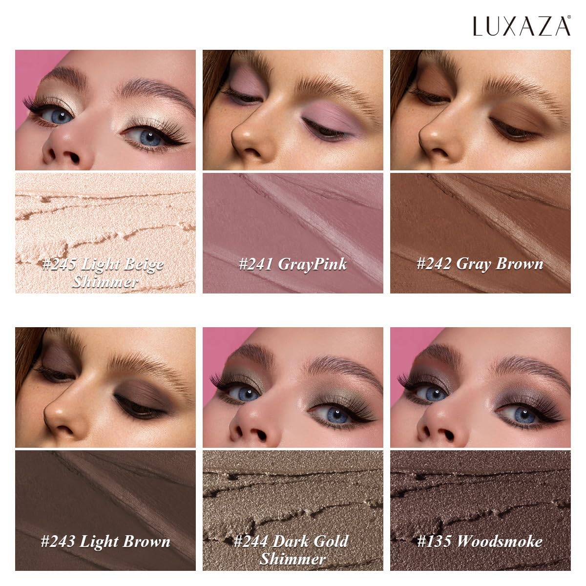Luxaza Pro neutral eyeshadow stick with soft cream texture that glides smoothly