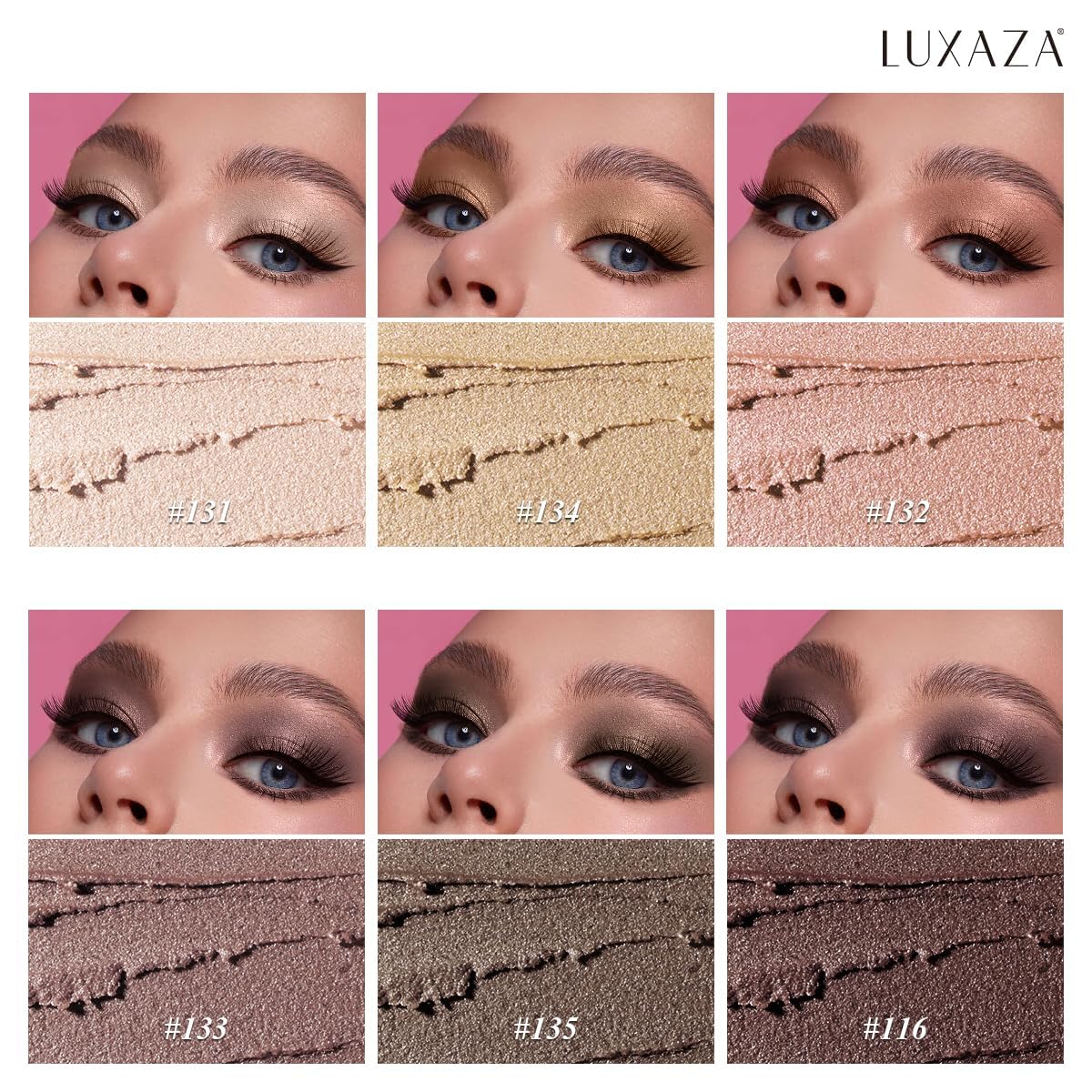LUXAZA PRO Pink Ocean eye shadow stick delivers silky glide.