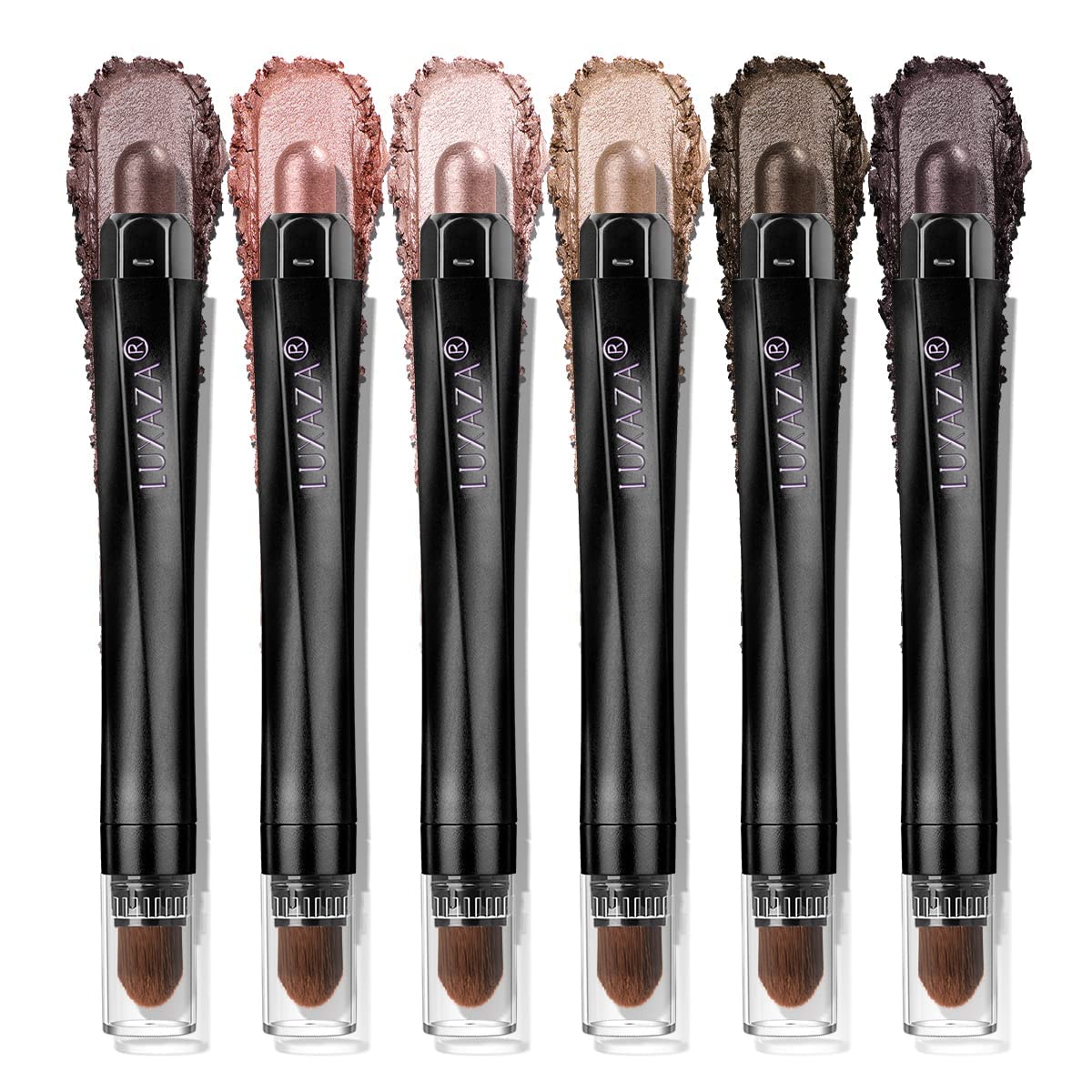LUXAZA PRO Pink Ocean eye shadow stick with soft sheen for smooth application.