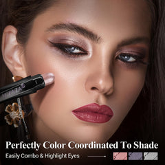 Luxaza Pro Plum Eyeshadow Stick swatches show versatile neutral tones