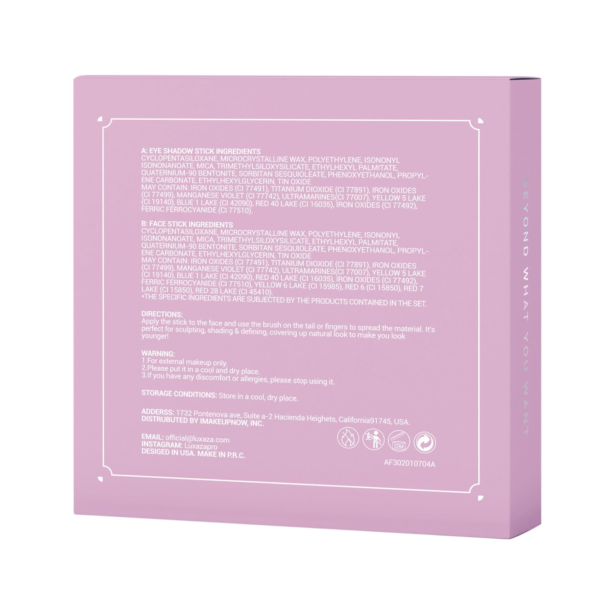 Luxaza Pro six-piece set displayed on a vanity for quick touch-ups.