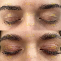 LUXE Beauty LASHES safe for color-treated brows under makeup.