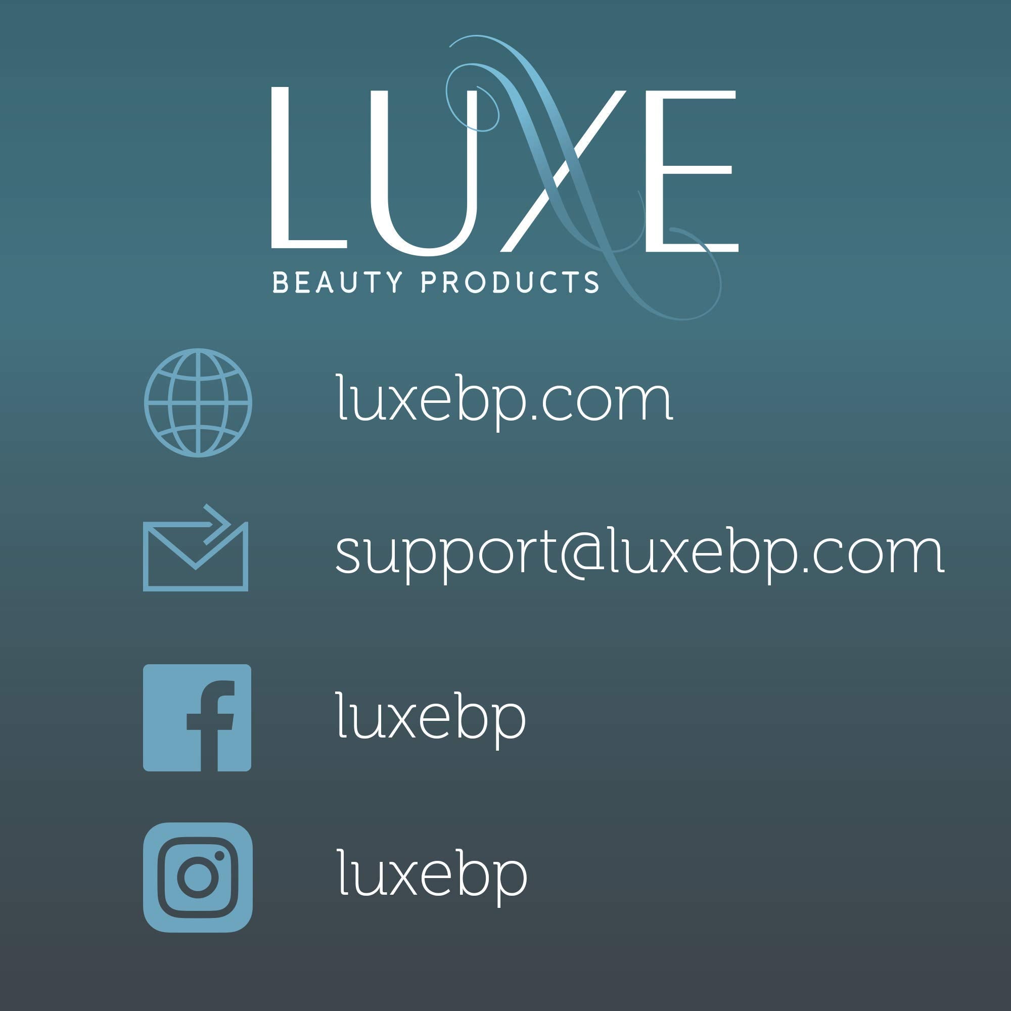 Luxe Cleaning Solution bottle keeps bristles clean and helps preserve texture