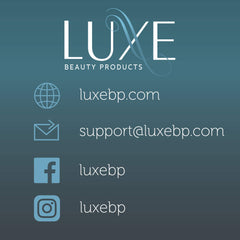 Luxe Cleaning Solution bottle keeps bristles clean and helps preserve texture