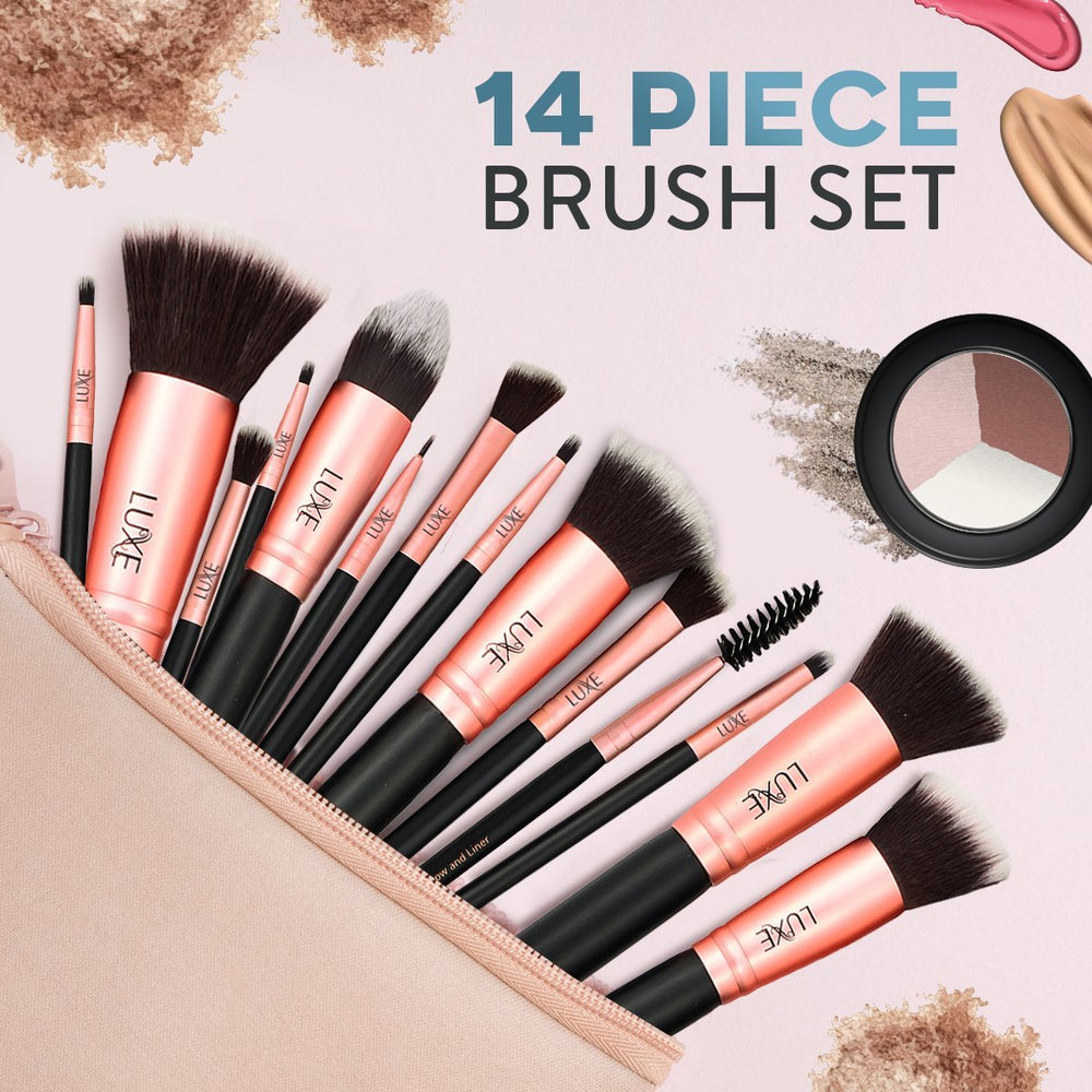 Luxe Premium Makeup Brushes Set eyebrow brush for defined brows