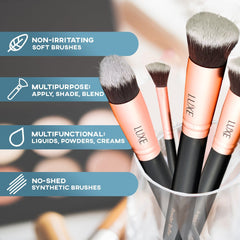 Luxe Premium Makeup Brushes Set eyeliner brush for precise lines