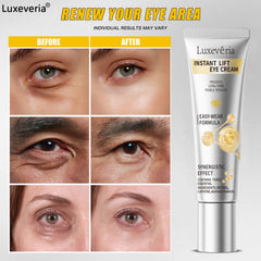Luxeveria Eye Lifting Cream texture close-up highlighting smooth finish