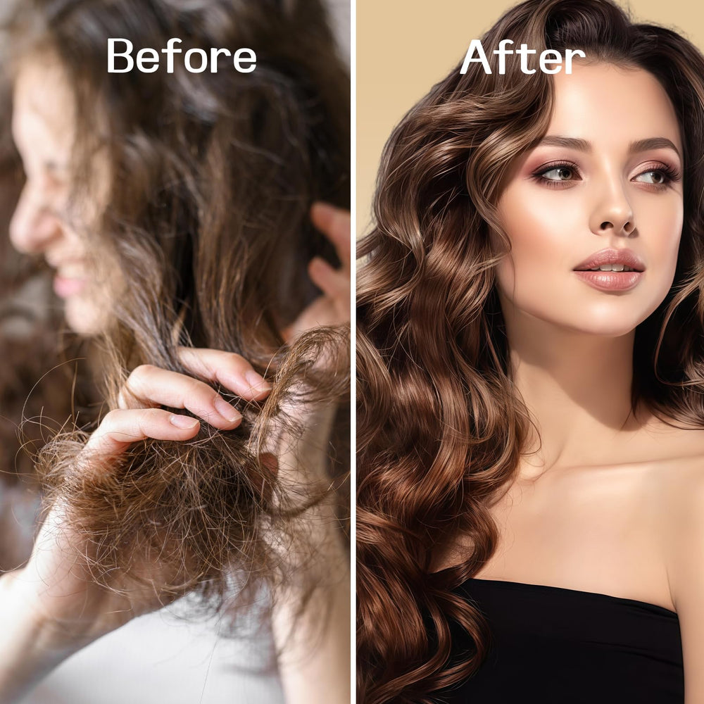 Luxfume detangler spray with rice water strengthens strands and smooths