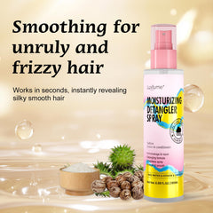 Luxfume detangler spray showcases a light non sticky texture
