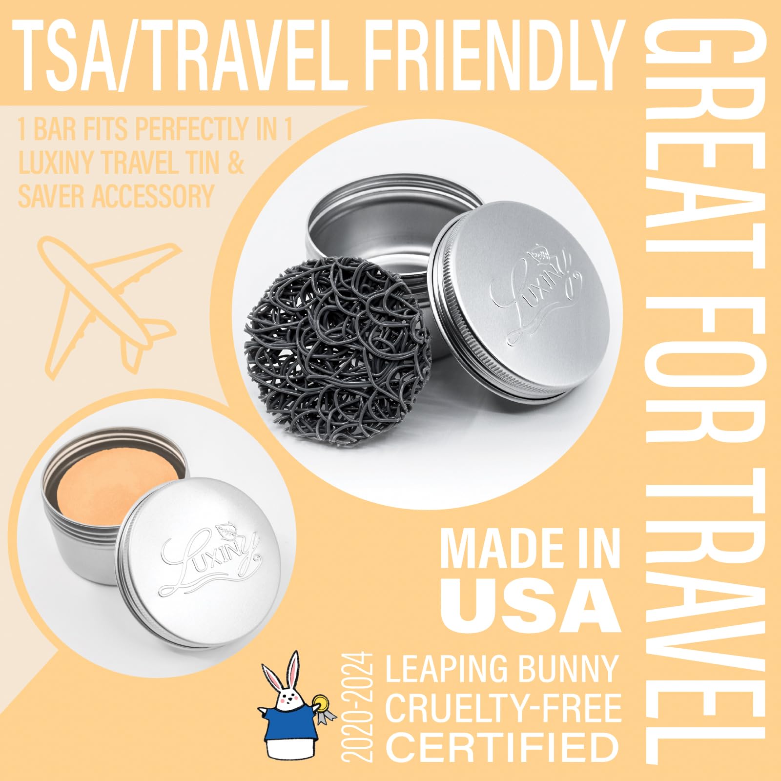 Luxiny Citrus Splash Leaping Bunny certified bar, vegan and safe.