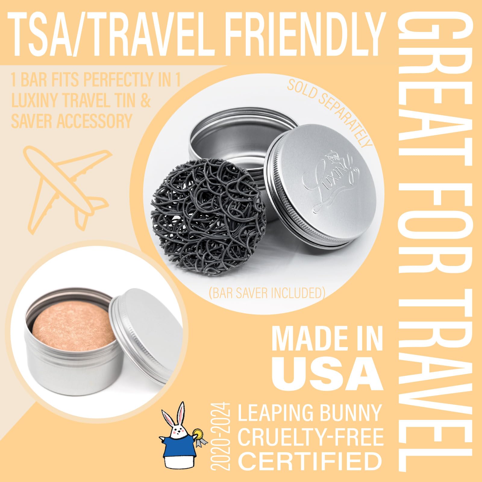 Luxiny Citrus Splash after-swim shampoo bar removes chlorine and salt buildup.