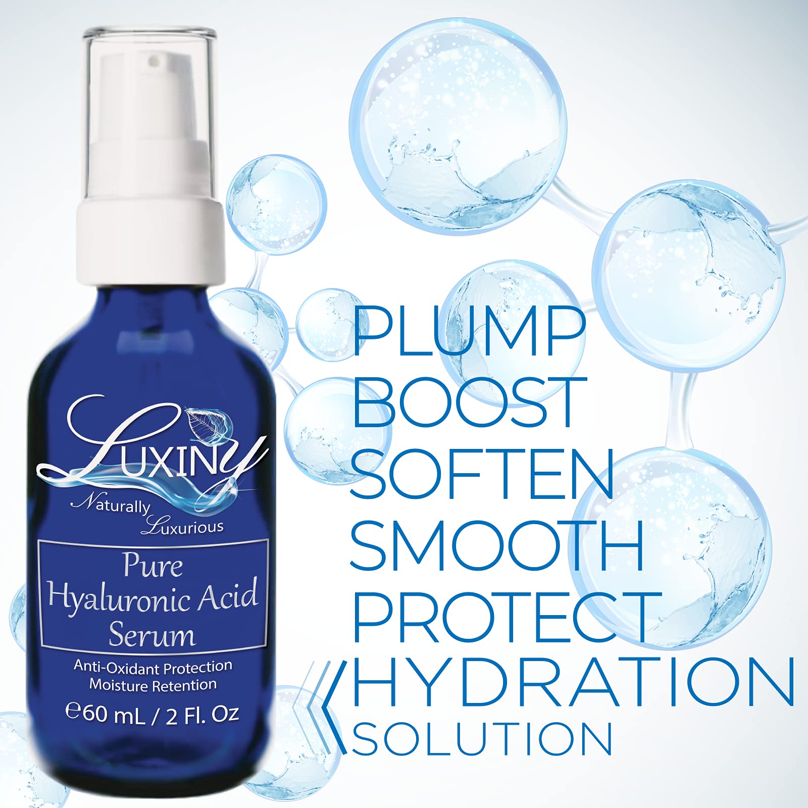 Luxiny fragrance-free formula shown for gentle daily skin care.