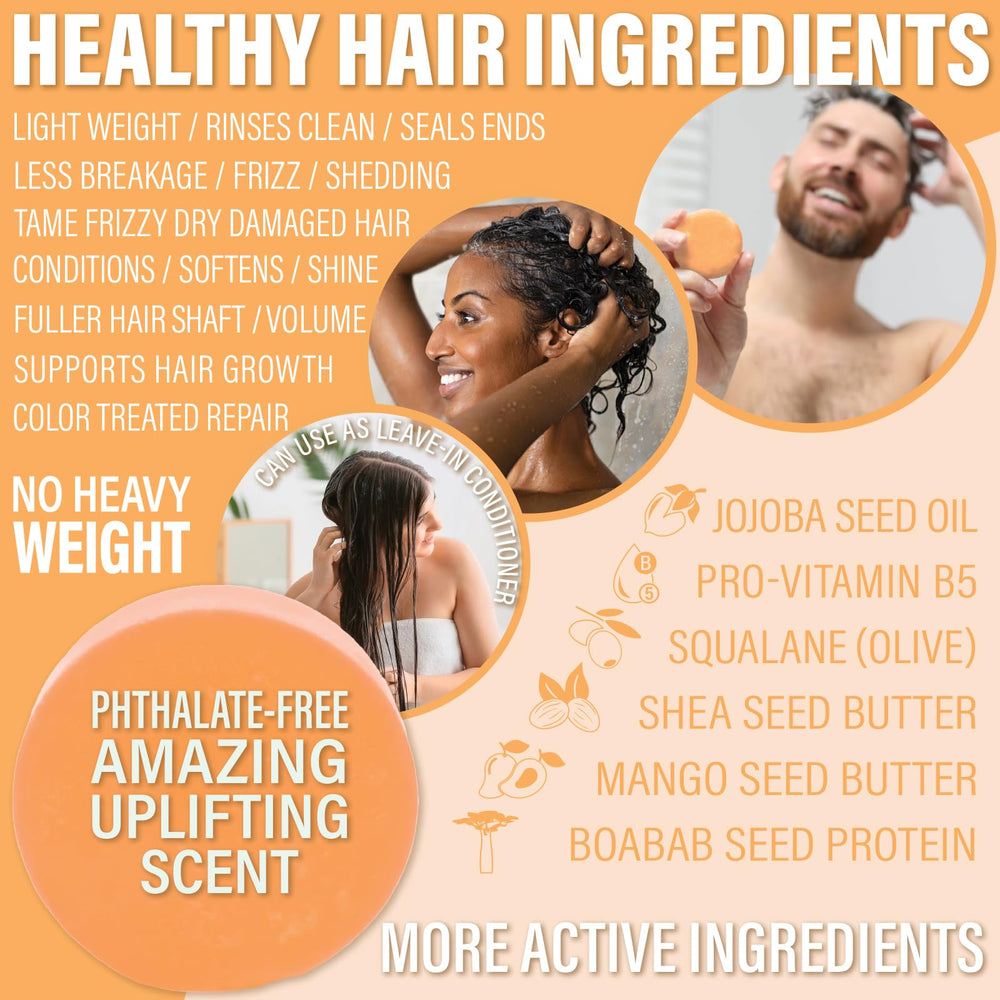 Luxiny Mango Conditioner Bar in travel-size packaging for easy carry.