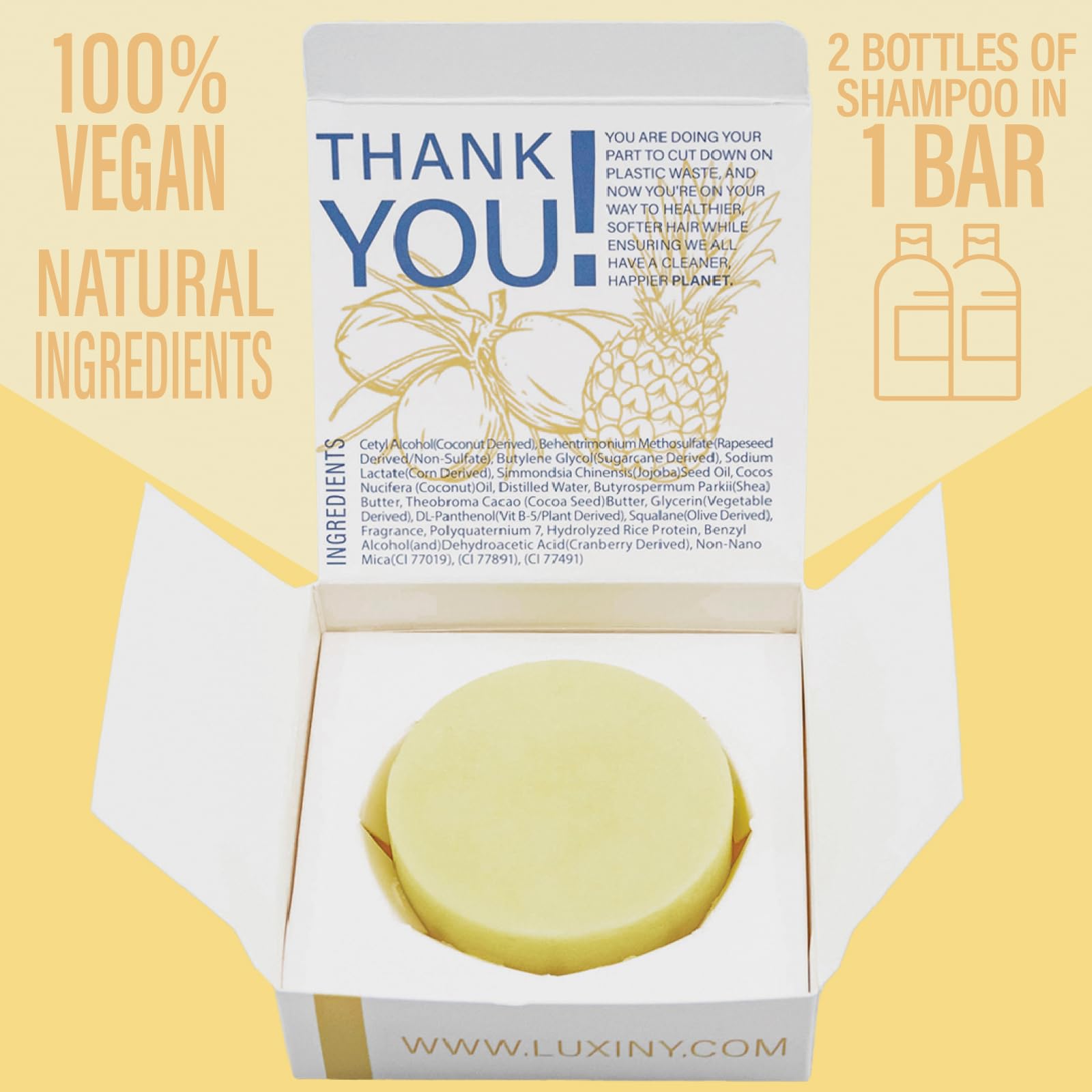 Luxiny Pina Colada bar in hand, ready for your next wash.