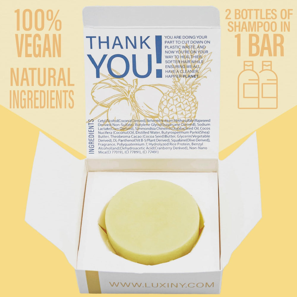 Luxiny Pina Colada bar in hand, ready for your next wash.