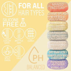 Luxiny Pina Colada Shampoo Bar is vegan and sulfate-free for sensitive scalps.