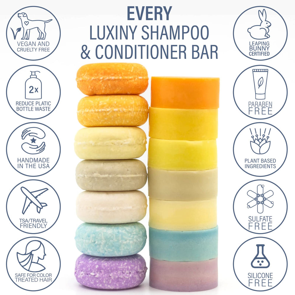 Luxiny Mango Shampoo Bar zero-waste packaging reduces plastic waste.