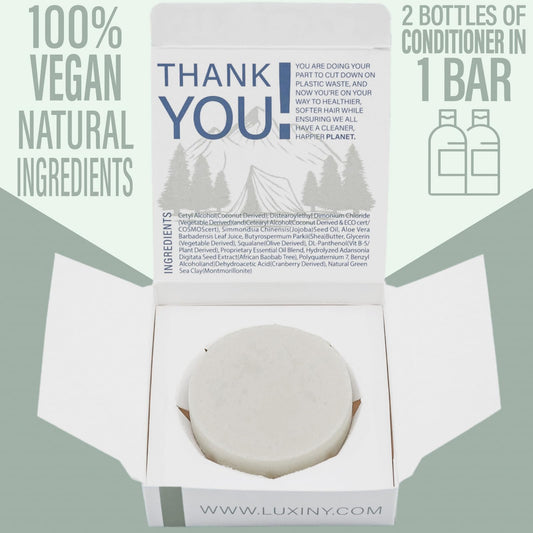 Luxiny Tea Tree Mint conditioner bar travel size ready for on-the-go use