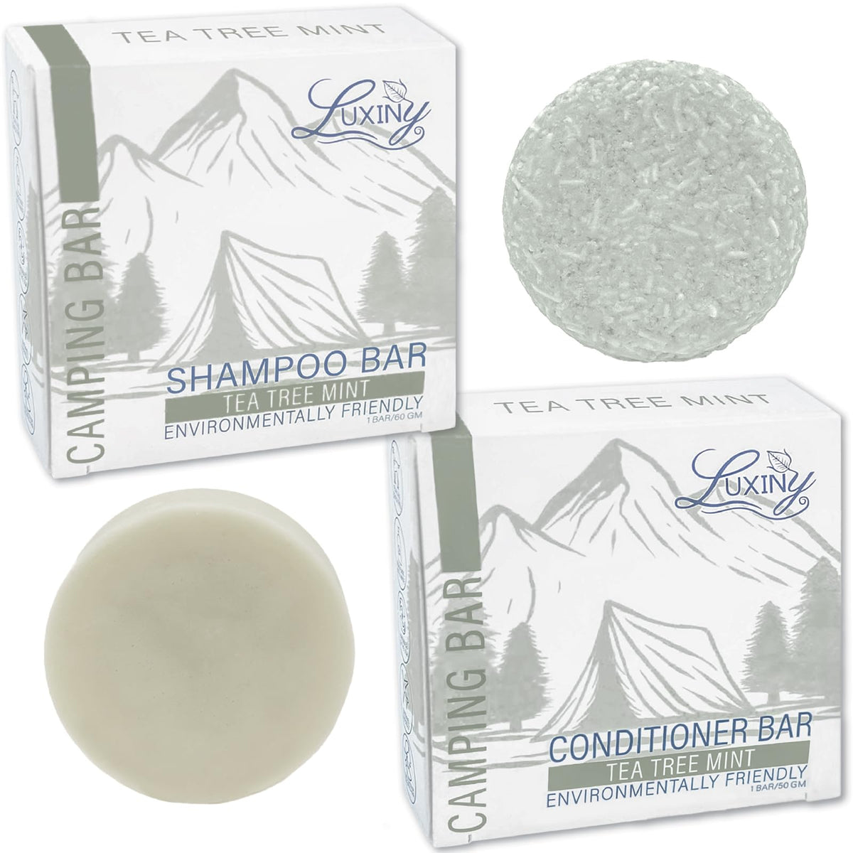 Luxiny Tea Tree Mint Shampoo Bar close-up for refreshing cleansing