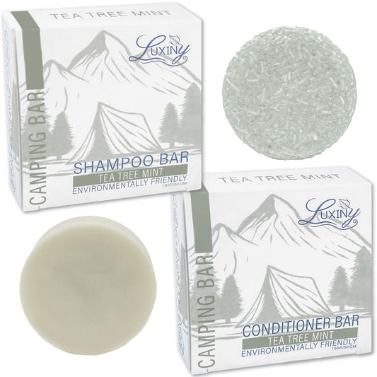 Luxiny Tea Tree Mint Shampoo Bar close-up for refreshing cleansing