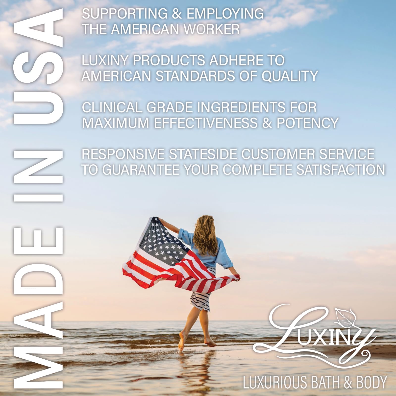 Luxiny vegan USA-made conditioner bar highlighting American craftsmanship.