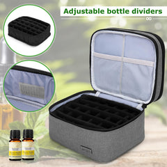 LUXJA case holds 30 bottles, compact for travel.