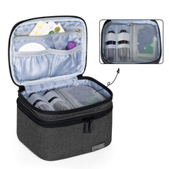 LUXJA essential oils bag features a double-layer design that keeps bottles neatly organized.