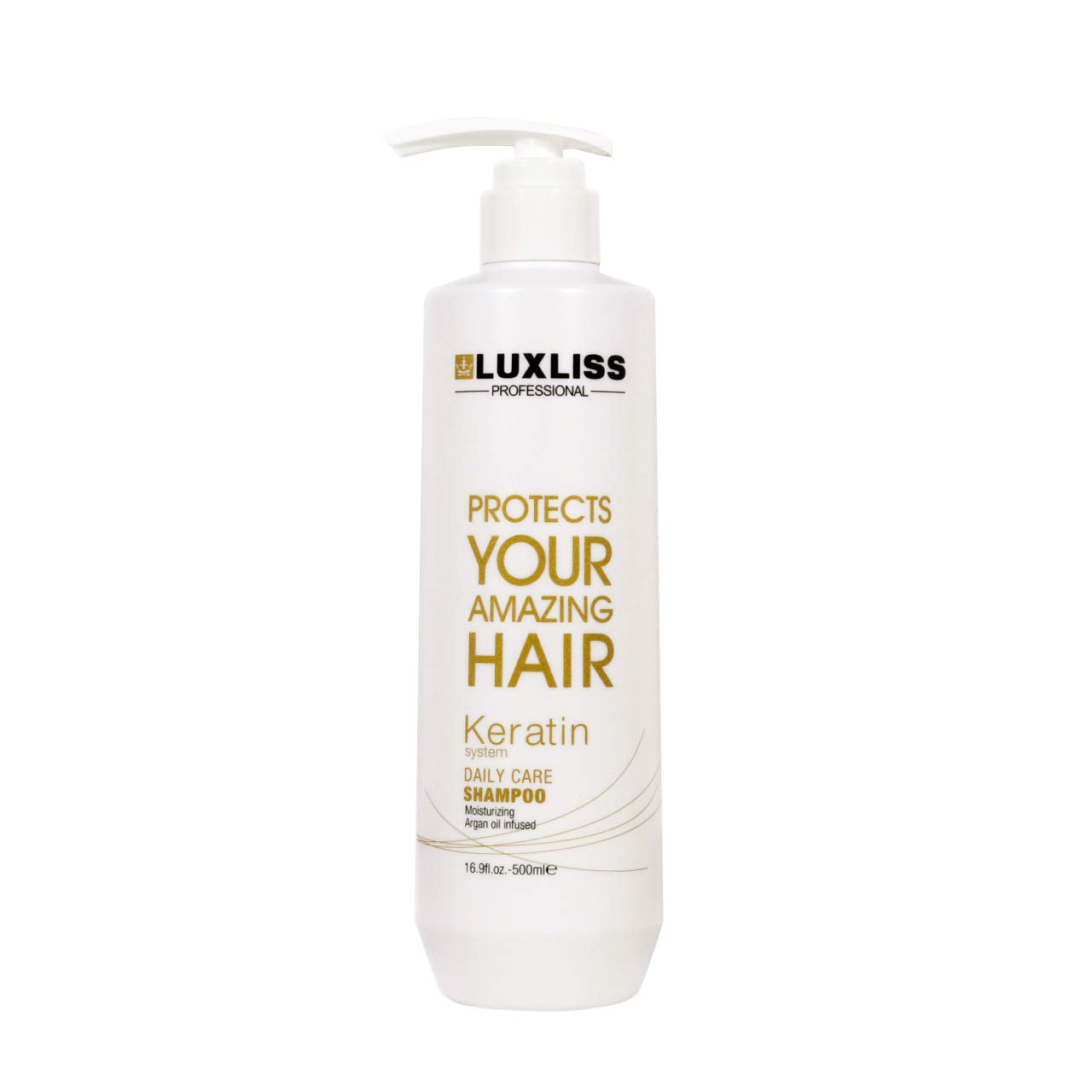 Luxliss Keratin Daily Care duo set box demonstrates complete hair care routine.