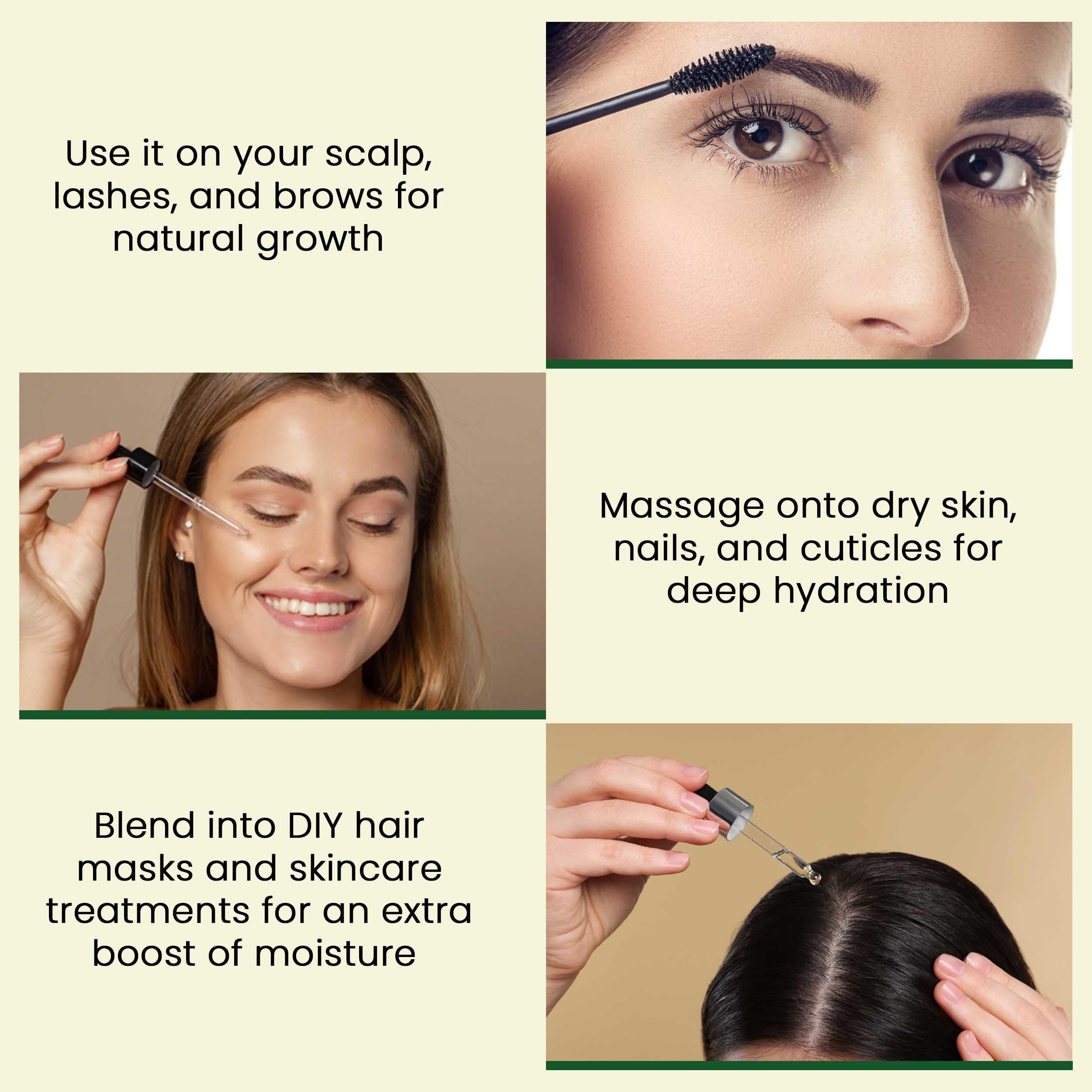 LuxoLook Pure Castor Oil hexane-free formula for safe skin use.
